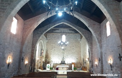 Iglesia de Villapalacios con arcos de diafragma
