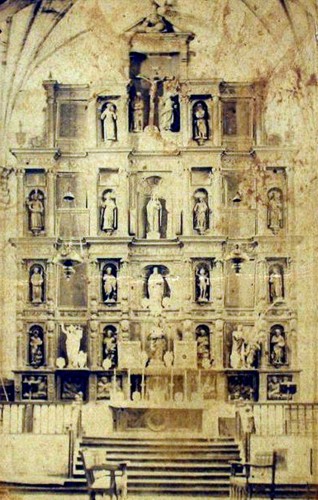 Retablo de la iglesia de San Bartolom� de Bienservida en los primeros a�os 30 del siglo XX