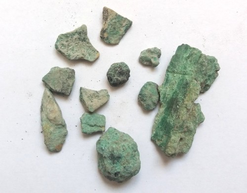 Mineral de cobre recogido en la Puebla (Bienservida)