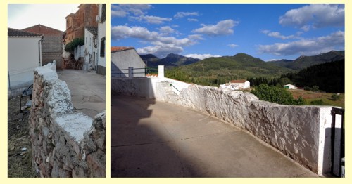 Vista de los restos de la cerca en la actualidad.