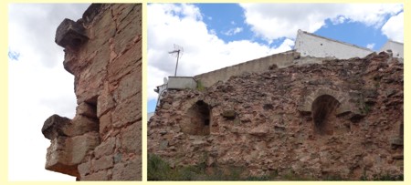 Detalles de las ruinas de la torre
